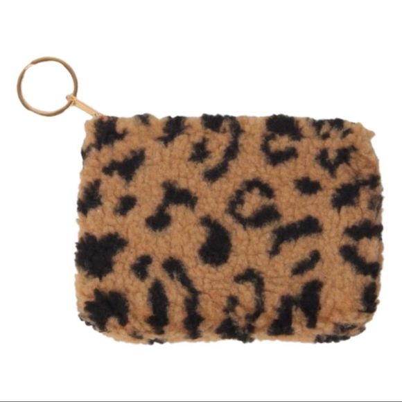 Accessories - FUREVER FRIEND BROWN LEOPARD KEYCHAIN WALLET • NWT